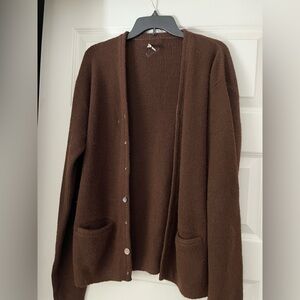 100% ARLON ACRYLIC Brown Cardigan Sweater - Men’s